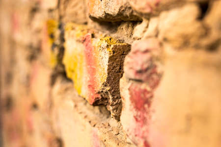 Old brick wall in the house as a background .の写真素材