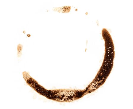 Spot of coffee isolated on white backgroundの写真素材