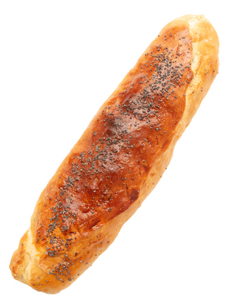 Buns with raisins and jam on a white background .の写真素材