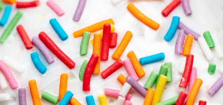 Multicolored decoration on easter as background. Macroの写真素材