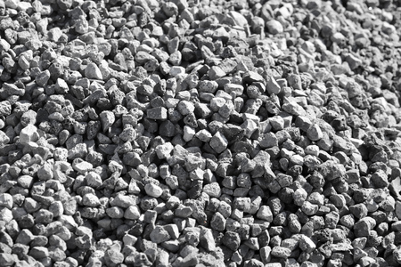 Stone crushed stone on the construction site as an abstract background .の写真素材