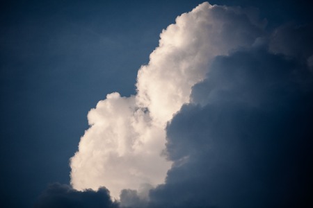 Clouds in the sky at sunset as background .の写真素材