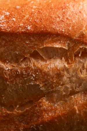 Ruddy crust on bread as an abstract background .