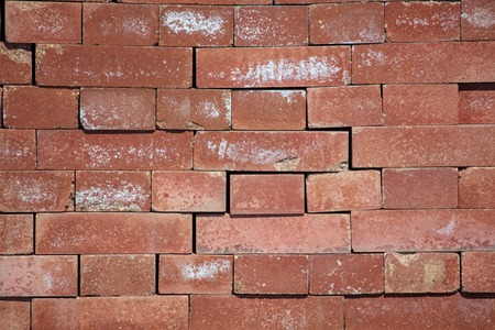 Wall from a red brick as an abstract background .
