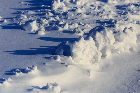 Cold snow on nature in winter as background .の写真素材