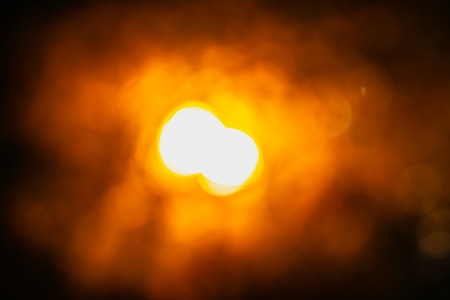 Bokeh city at night as an abstract background .