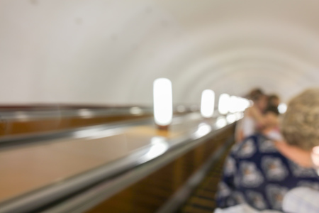 Bokeh in the subway as an abstract background .の写真素材