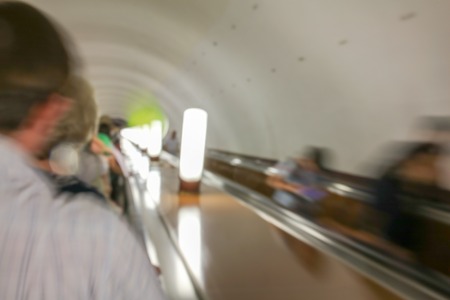 Bokeh in the subway as an abstract background .の写真素材