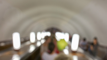 Bokeh in the subway as an abstract background .の写真素材