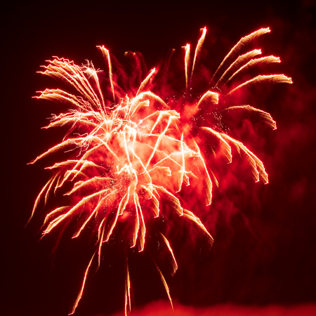 Fireworks in the night sky as a background .
