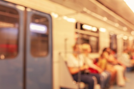 Bokeh in the subway as an abstract background .の写真素材