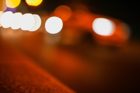 Bokeh city at night as an abstract background .