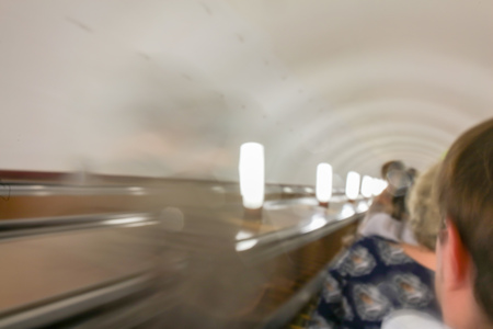 Bokeh in the subway as an abstract background .の写真素材
