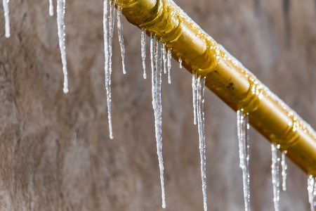 Icicles on the nature as a background .の写真素材