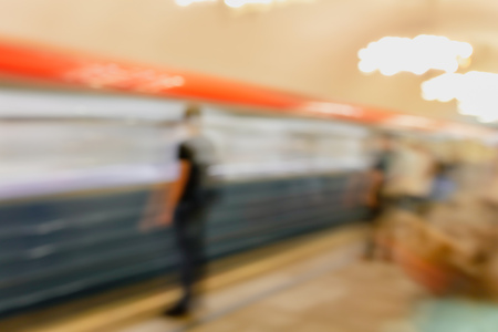 Bokeh in the subway as an abstract background .の写真素材