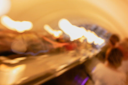 Bokeh in the subway as an abstract background .の写真素材