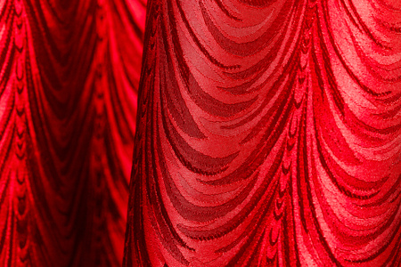 Red curtain as abstract background .の写真素材