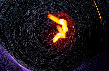 Lights in motion at night as an abstract background.