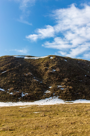 Hills in Kazakhstan in spring as a background .の写真素材