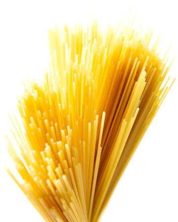 Pasta made from dough isolated on white backgroundの写真素材