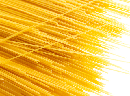 Pasta made from dough isolated on white backgroundの写真素材