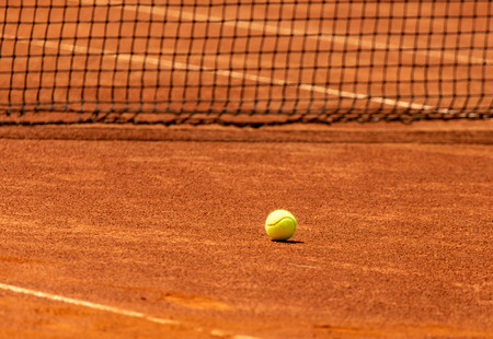 Ball on the tennis court.の写真素材