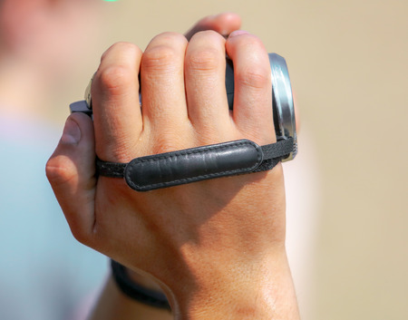 Camcorder in the hands of nature.