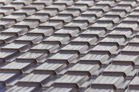 Metal roof in the house as an abstract background.の写真素材