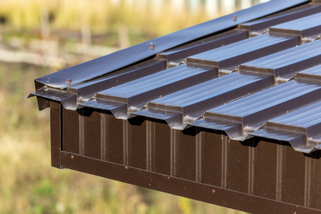Metal roof in the house as an abstract background.