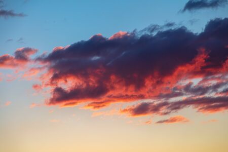 Beautiful clouds at sunset as background .