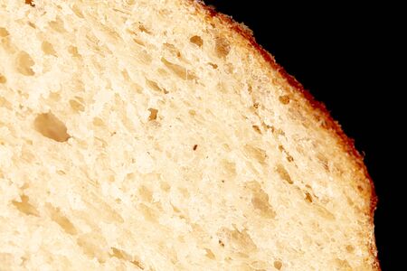 The flesh of bread as an abstract background. Macro
