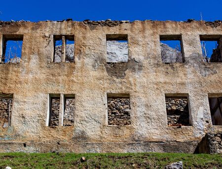 The ruins of an old abandoned house.の写真素材