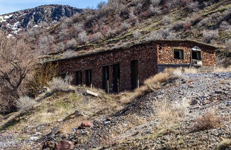 The ruins of an old abandoned house.の写真素材