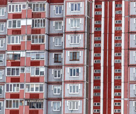 Windows in a high-rise building as background.の写真素材