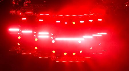Red light on a rock concert stage as background.の写真素材