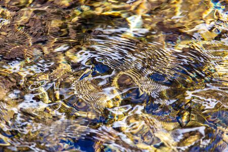 The surface of clear water in a pond as an abstract background.