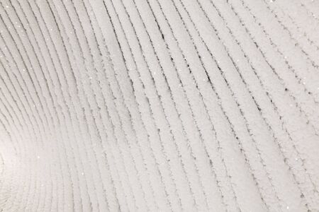 White walls of ice and snow in a cave.の写真素材