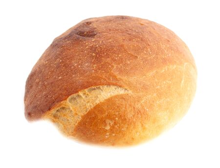 Fresh rosy bread isolated on a white background.の写真素材