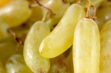 Ladies finger grapes as a background. Macro