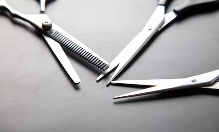 Scissors for haircuts. Professional tool.の写真素材