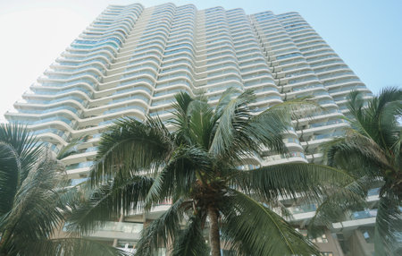 Sanya, Hainan Island, China - January 10, 2020: Beautiful buildings in the city of Sanya.のeditorial素材