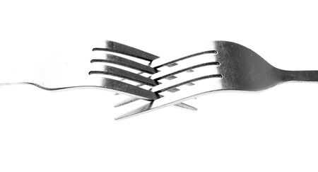 Food fork isolated on a white background.