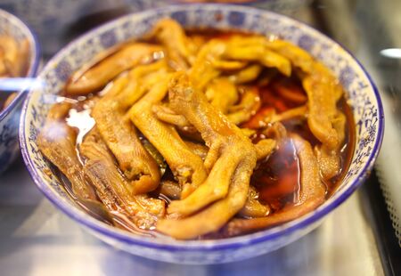 Chicken cooked according to a special recipe. A dish of Chinese cuisine.の写真素材