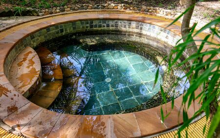 Thermal pool in the park. Water for health