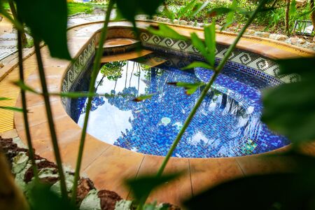 Thermal pool in the park. Water for health