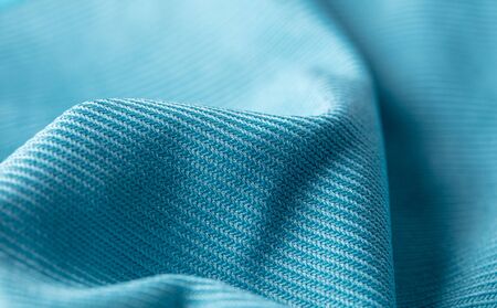 Blue fabric as an abstract background. Textureの写真素材