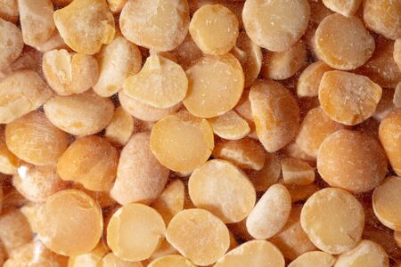 Close up of yellow dry peas as a background. Macroの写真素材