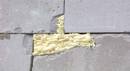 Foam concrete wall in the house as an abstract background.