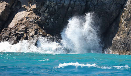 Rocky coast in the sea. Nature