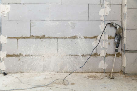 Plastering in the room. Home renovationの写真素材